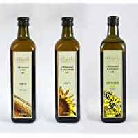 Los mejores  - Grapoila Paquete de aceite prensado en frío (aceite de maíz prensado en frío 750 ml- aceite de girasol orgánico 750 ml…